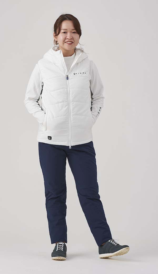 ◇フィドラ◇FIDRA◇ゴルフウェア◇吸湿発熱◇ヒートクロス◇ダウンベスト◇ 寒い冬ゴルフを体の中心から温める『FIDRA CROSS HEAT VEST』が